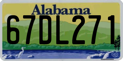 AL license plate 67DL271