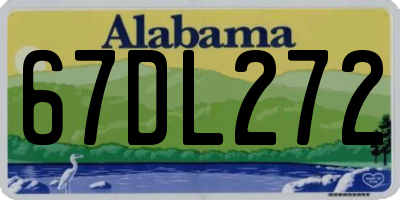 AL license plate 67DL272