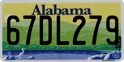 AL license plate 67DL279