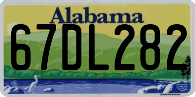 AL license plate 67DL282