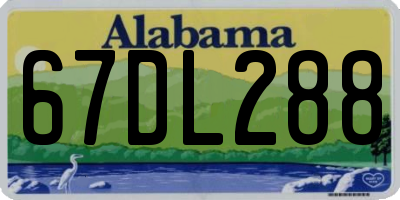 AL license plate 67DL288