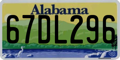 AL license plate 67DL296