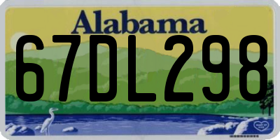 AL license plate 67DL298
