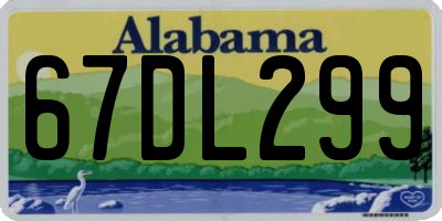 AL license plate 67DL299
