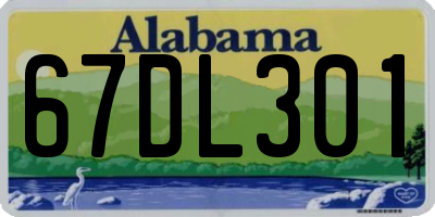 AL license plate 67DL301