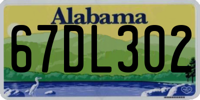 AL license plate 67DL302