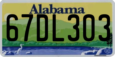 AL license plate 67DL303