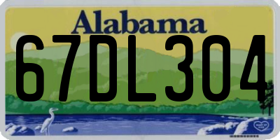 AL license plate 67DL304