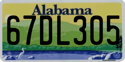 AL license plate 67DL305