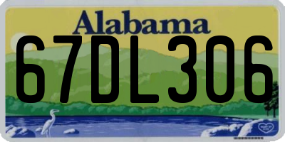 AL license plate 67DL306