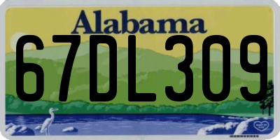 AL license plate 67DL309