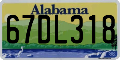 AL license plate 67DL318