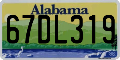 AL license plate 67DL319