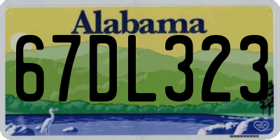 AL license plate 67DL323