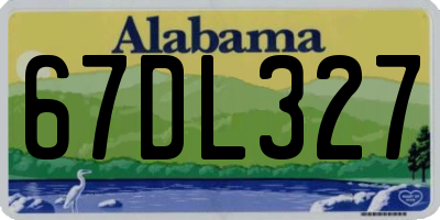 AL license plate 67DL327