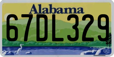 AL license plate 67DL329