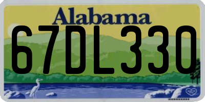 AL license plate 67DL330