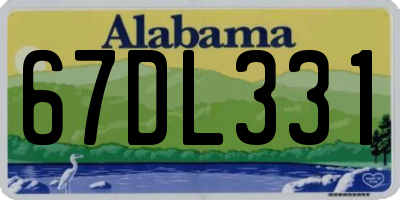 AL license plate 67DL331