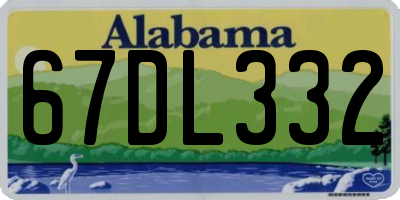 AL license plate 67DL332