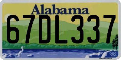 AL license plate 67DL337