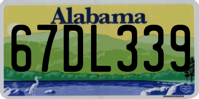 AL license plate 67DL339
