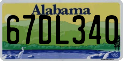 AL license plate 67DL340