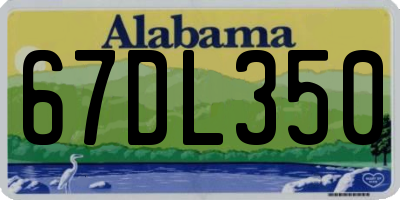 AL license plate 67DL350