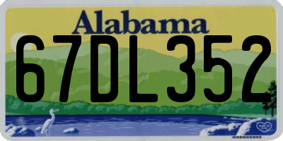 AL license plate 67DL352