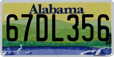 AL license plate 67DL356