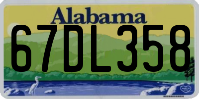 AL license plate 67DL358