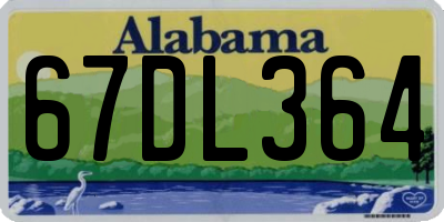 AL license plate 67DL364