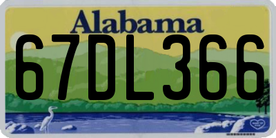 AL license plate 67DL366