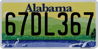AL license plate 67DL367