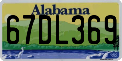 AL license plate 67DL369