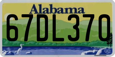 AL license plate 67DL370