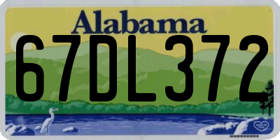 AL license plate 67DL372