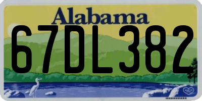 AL license plate 67DL382