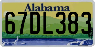 AL license plate 67DL383