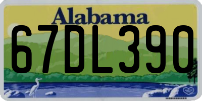 AL license plate 67DL390
