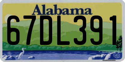 AL license plate 67DL391
