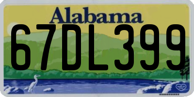 AL license plate 67DL399