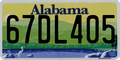 AL license plate 67DL405