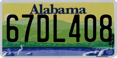 AL license plate 67DL408