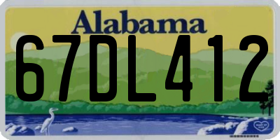 AL license plate 67DL412