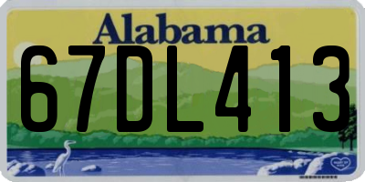 AL license plate 67DL413