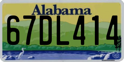 AL license plate 67DL414
