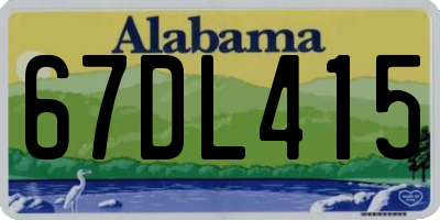 AL license plate 67DL415