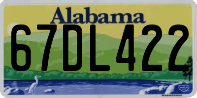 AL license plate 67DL422