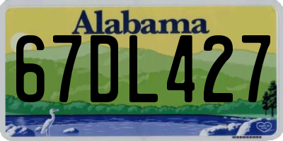 AL license plate 67DL427