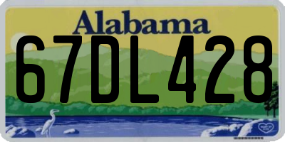 AL license plate 67DL428